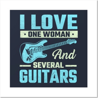 i Love One Woman and Several Guitars Posters and Art